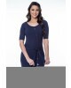 Vestido Canelado com Botões Azul Hapuk 