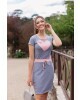 Vestido Canelado com Lurex Maria Amore