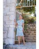 Vestido com Babado Azul Boutique K