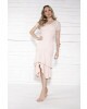 Vestido com Babado Bege Fasciniu's 