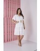 Vestido com Babados Branco Tatá Martello 