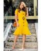 Vestido com Botões Mostarda Kauly