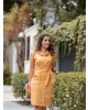 Vestido com Faixa Mostarda Joyaly 