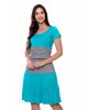 Vestido com Listra Azul Claro Hapuk