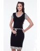 Vestido com Listras Preto Hapuk 