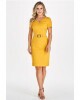 Vestido com Recorte Amarelo Via Tolentino