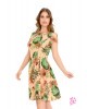 Vestido com Recorte Bege Sol da Terra