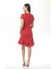 Vestido com Recortes Vermelho Via Tolentino