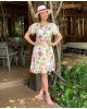 Vestido Detalhe de Amarração Off White Tatá Martello 