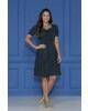 Vestido Detalhe Drapeado Azul-Marinho Tatá Martello 