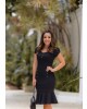 Vestido detalhe em botões Preto Joyaly 