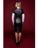 Vestido em Couro Preto Via Tolentino