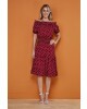 Vestido em Crepe Poá Marsala Tata Martello 