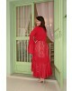 Vestido em Renda Luxo Vermelho Plus Kauly 