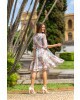 Vestido Estampado com Babados Maria Amore