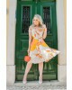 Vestido Estampado Godê Amarelo Joyaly