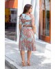 Vestido Estampado Plissado Kauly