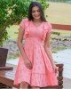 Vestido Evasê com Babado Maria Amore