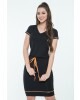 Vestido Girl Detalhe em Cordão Preto com Laranja Hapuk 