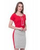 Vestido Girls com Listras Vermelho Hapuk 