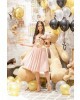 Vestido Godê com Cinto Rosa Joyaly 