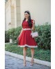 Vestido Godê Vermelho Maria Amore