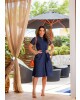 Vestido Godê com Faixa Azul Boutique K