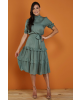 Vestido Gola Alta Verde Tatá Martello 