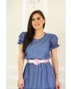 Vestido Jeans com Babado 