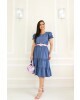 Vestido Jeans com Babado 