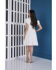 Vestido Laise com Amarração Branco Tata Martello