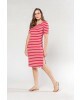 Vestido Listrado Bicolor 