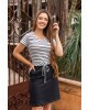 Vestido Listrado P&B Maria Amore 