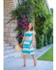 Vestido Listras Verde Boutique K