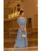 Vestido Longo Azul Maria Amore 
