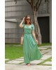 Vestido Longo com Cinto Maria Amore