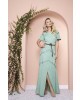 Vestido Longo com Fenda Verde Fasciniu's 