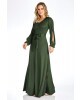 Vestido Longo com Fendas Verde Via Tolentino