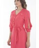Vestido Longo com Recorte Coral Via Tolentino 