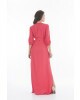 Vestido Longo com Recorte Coral Via Tolentino 