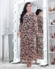 Vestido Longo em Tule Animal Print Maria Amore