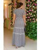 Vestido Longo Poá Luciana Pais