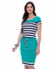 Vestido Malha com Recorte Verde Hapuk