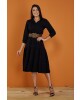 Vestido Manga 3/4 Preto Tata Martello