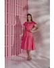 Vestido Midi com Babado Coral Tatá Martello