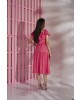 Vestido Midi com Babado Coral Tatá Martello