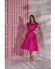 Vestido Midi com Babado Pink Tatá Martello 