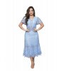 Vestido Midi em Renda Azul Sol da Terra