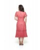 Vestido Midi em Renda Coral Sol da Terra