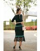 Vestido Midi em Renda Preto Kauly